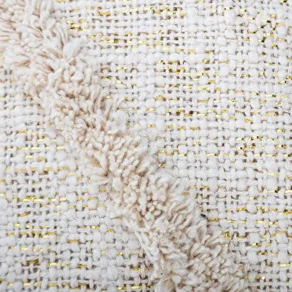 Jeté de Lit Beige en Coton Tufté Inca - 130x180 cm ZenPur