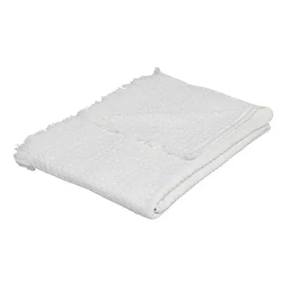 Jeté de Lit Blanc Abeil Widdy - 130x180 cm ZenPur