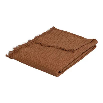 Jeté de Lit Rose Terracotta Abeil Widdy  - 130x180cm ZenPur