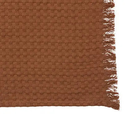 Jeté de Lit Rose Terracotta Abeil Widdy  - 130x180cm ZenPur