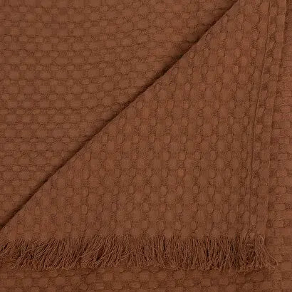 Jeté de Lit Rose Terracotta Abeil Widdy  - 130x180cm ZenPur