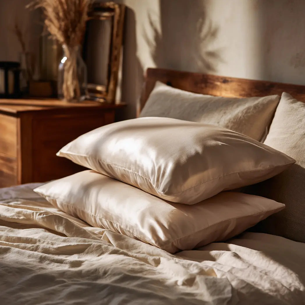 Taie d'Oreiller en Soie Beige 100% Mûrier - 50x70 ZenPur