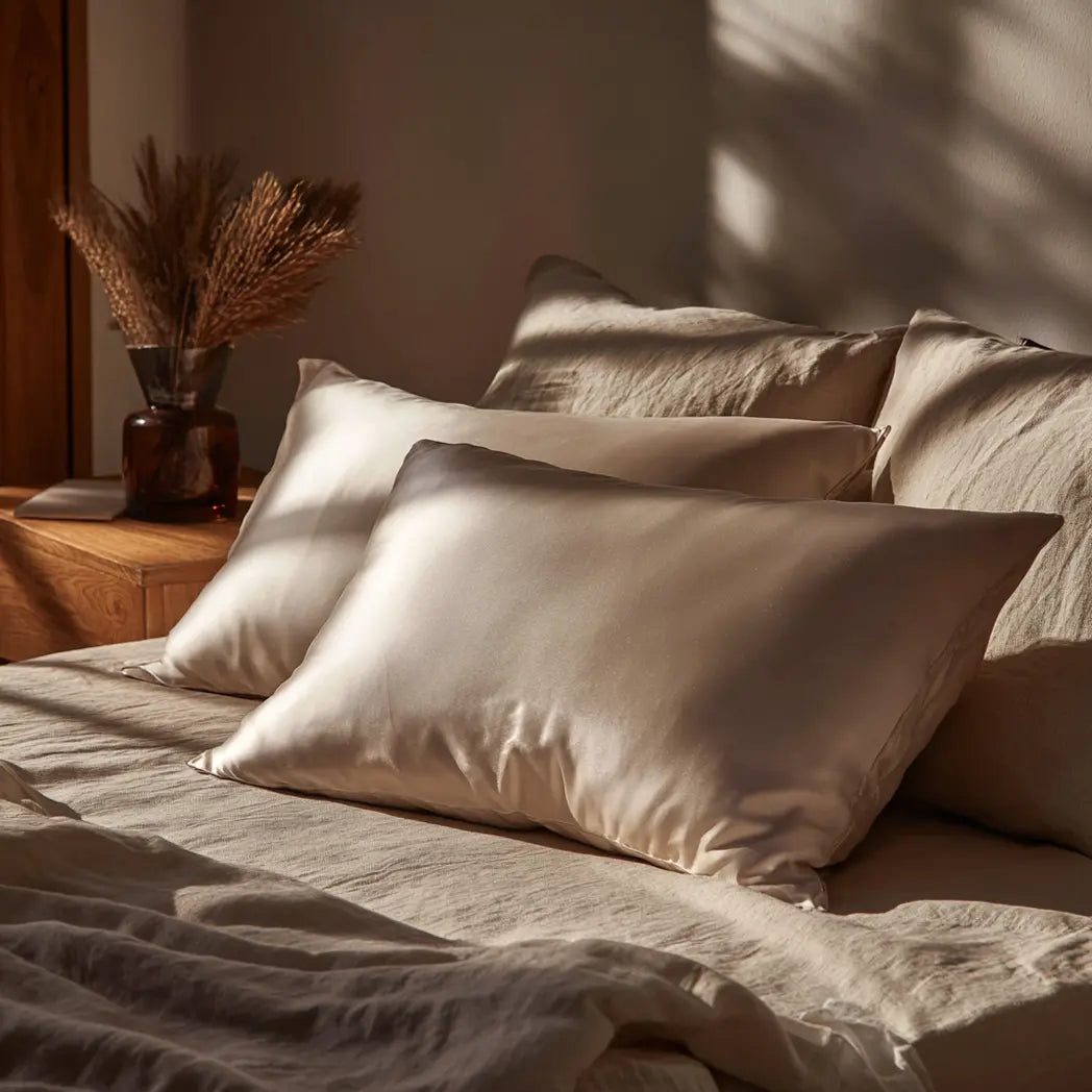 Taie d'Oreiller en Soie Beige 100% Mûrier - 50x70 ZenPur