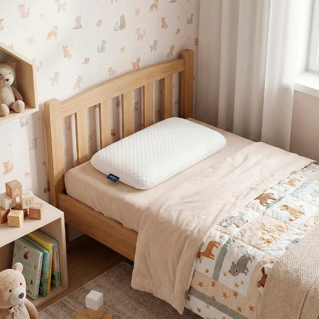 Oreiller Enfant Plat Mémoire de Forme - 3 à 5 ans (40 x 60 cm) ZenPur