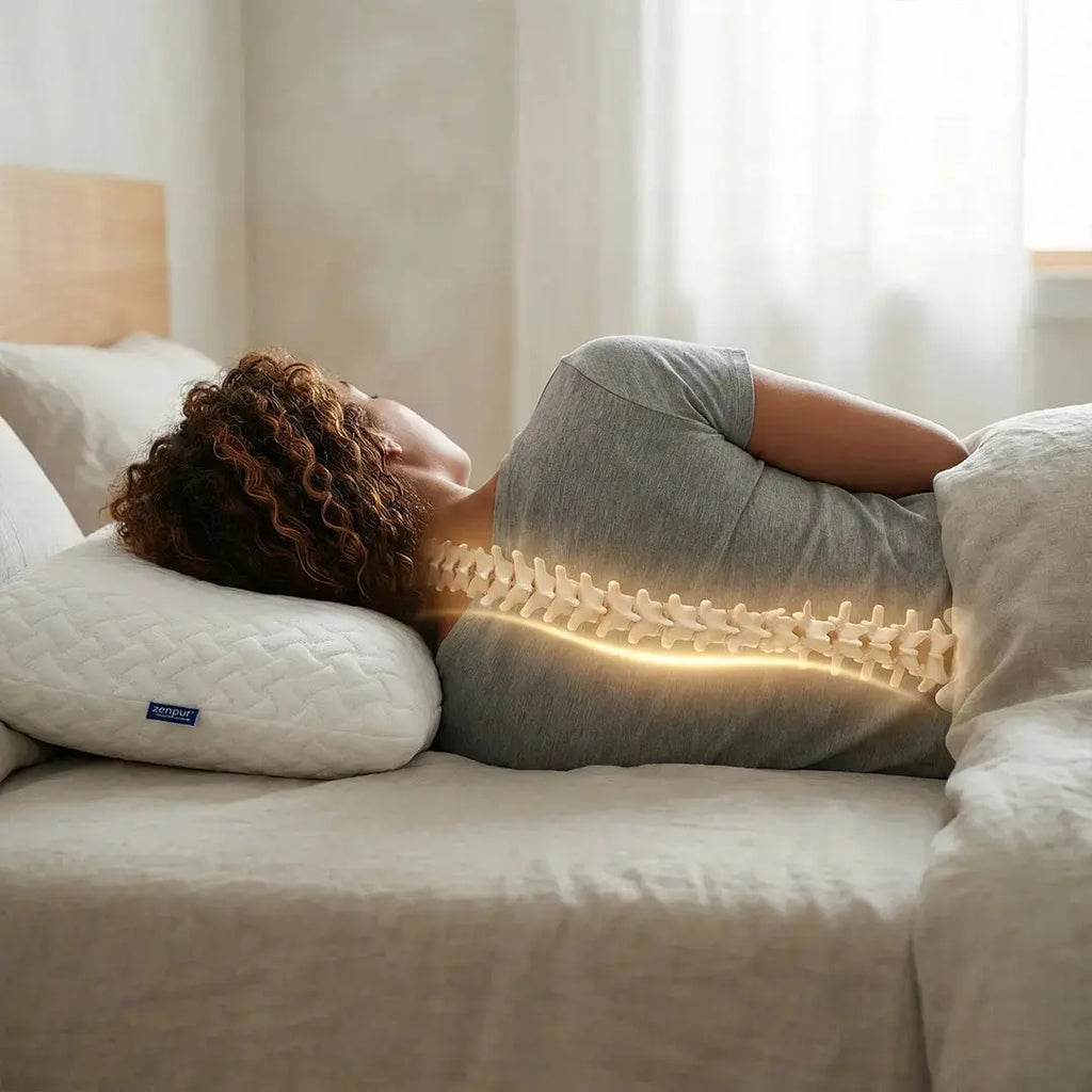 Oreiller FERME mémoire de forme Cervical Ergonomique Anti-Acariens - 40 x 60 cm ZenPur