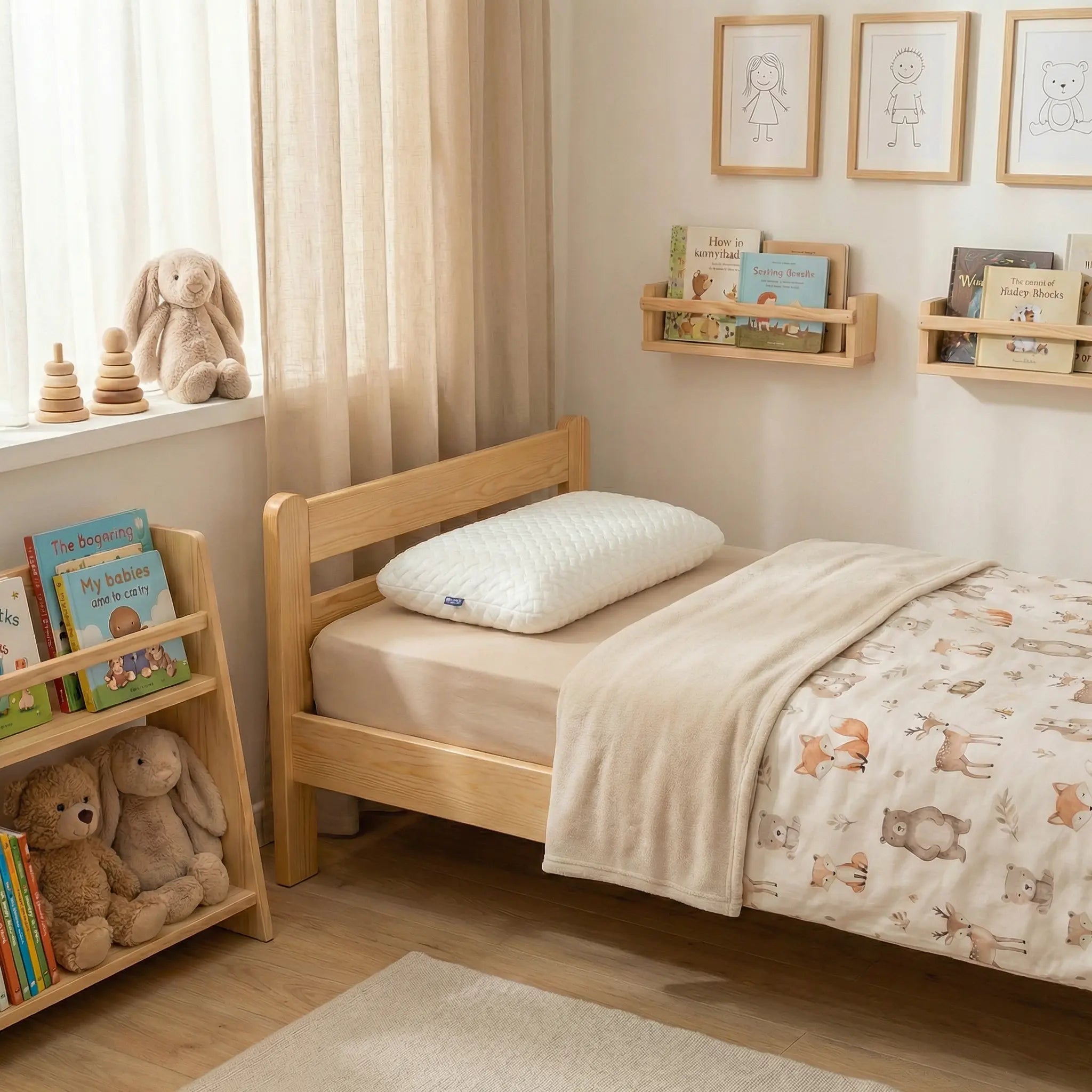Oreiller Enfant Moelleux Ergonomique à Mémoire de Forme - 6 à 10 ans (40 x 60 cm) ZenPur