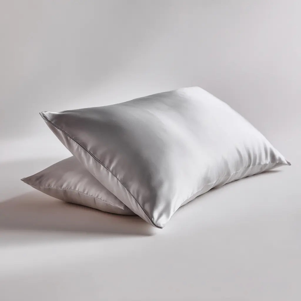 Taie d'Oreiller en Soie Gris 100% Mûrier - 50x70 ZenPur